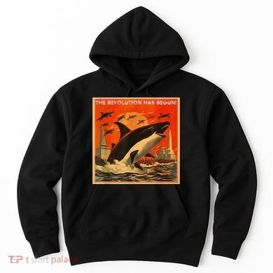 The Revolution Has Begin White Gladis Orcas Eat The Rich Hoodie