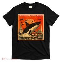 The Revolution Has Begin White Gladis Orcas Eat The Rich T-Shirt thumb 0