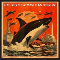 The Revolution Has Begin White Gladis Orcas Eat The Rich Beanie thumb 2