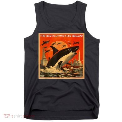 The Revolution Has Begin White Gladis Orcas Eat The Rich Tank Top