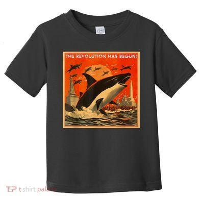 The Revolution Has Begin White Gladis Orcas Eat The Rich Toddler T-Shirt
