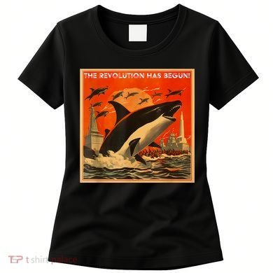 The Revolution Has Begin White Gladis Orcas Eat The Rich Women's T-Shirt