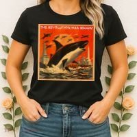 The Revolution Has Begin White Gladis Orcas Eat The Rich Women's T-Shirt thumb 2