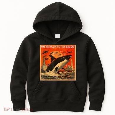 The Revolution Has Begin White Gladis Orcas Eat The Rich Kids Hoodie