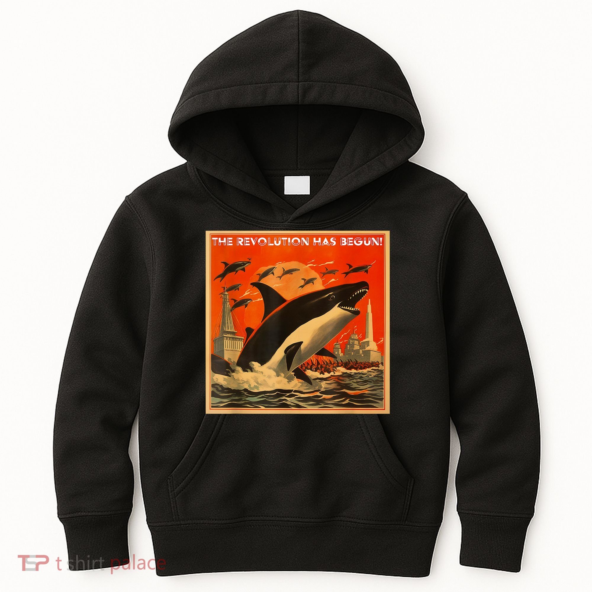 The Revolution Has Begin White Gladis Orcas Eat The Rich Kids Hoodie