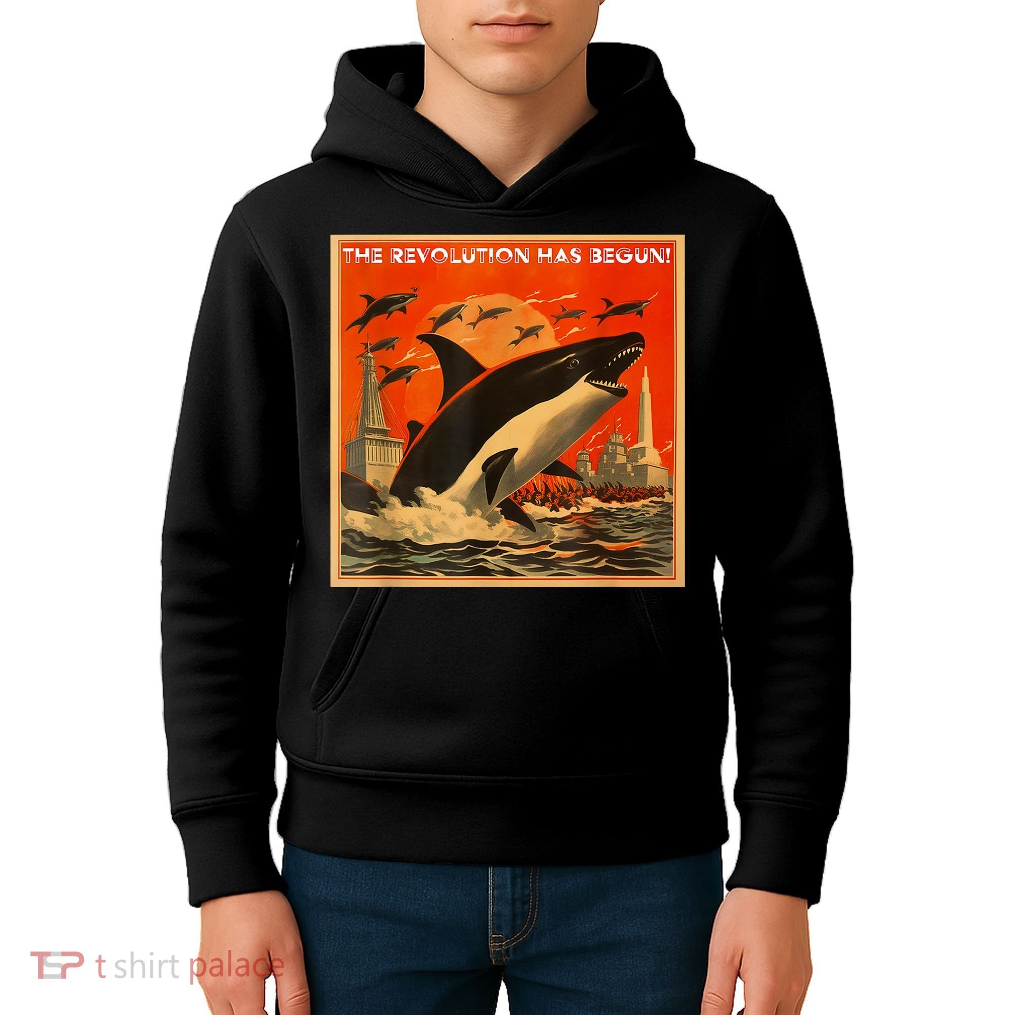 The Revolution Has Begin White Gladis Orcas Eat The Rich Kids Hoodie