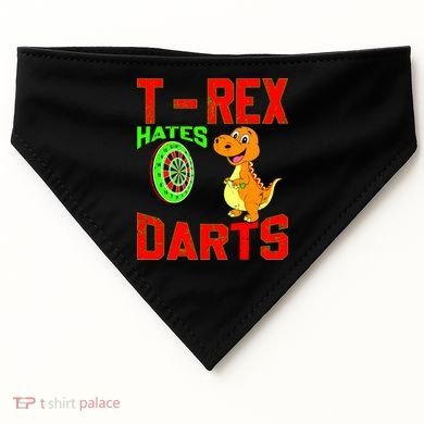 T Rex Hates Darts USA-Made Doggie Bandana