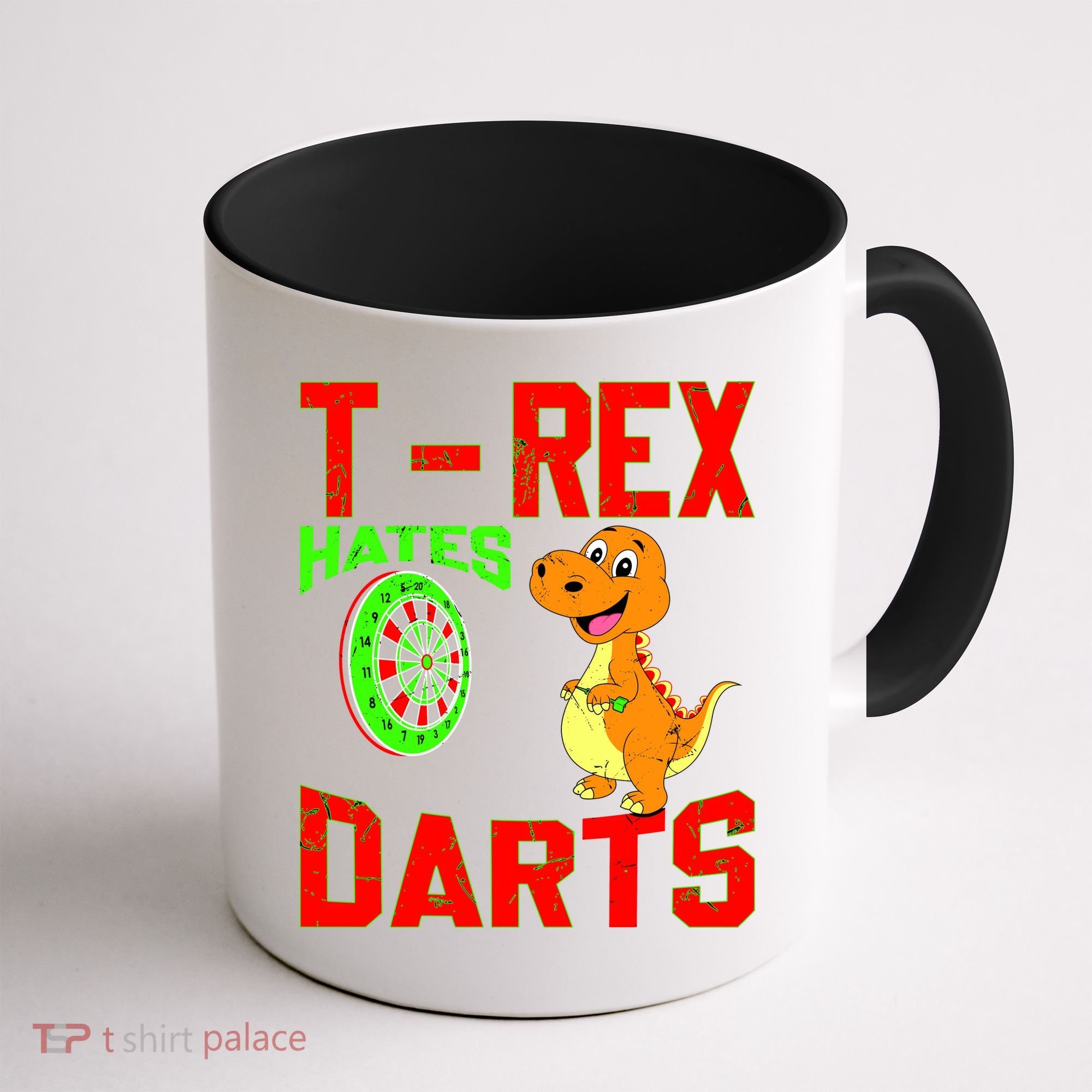 T Rex Hates Darts Coffee Mug