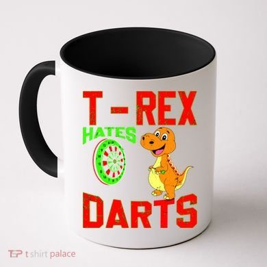 T Rex Hates Darts Coffee Mug