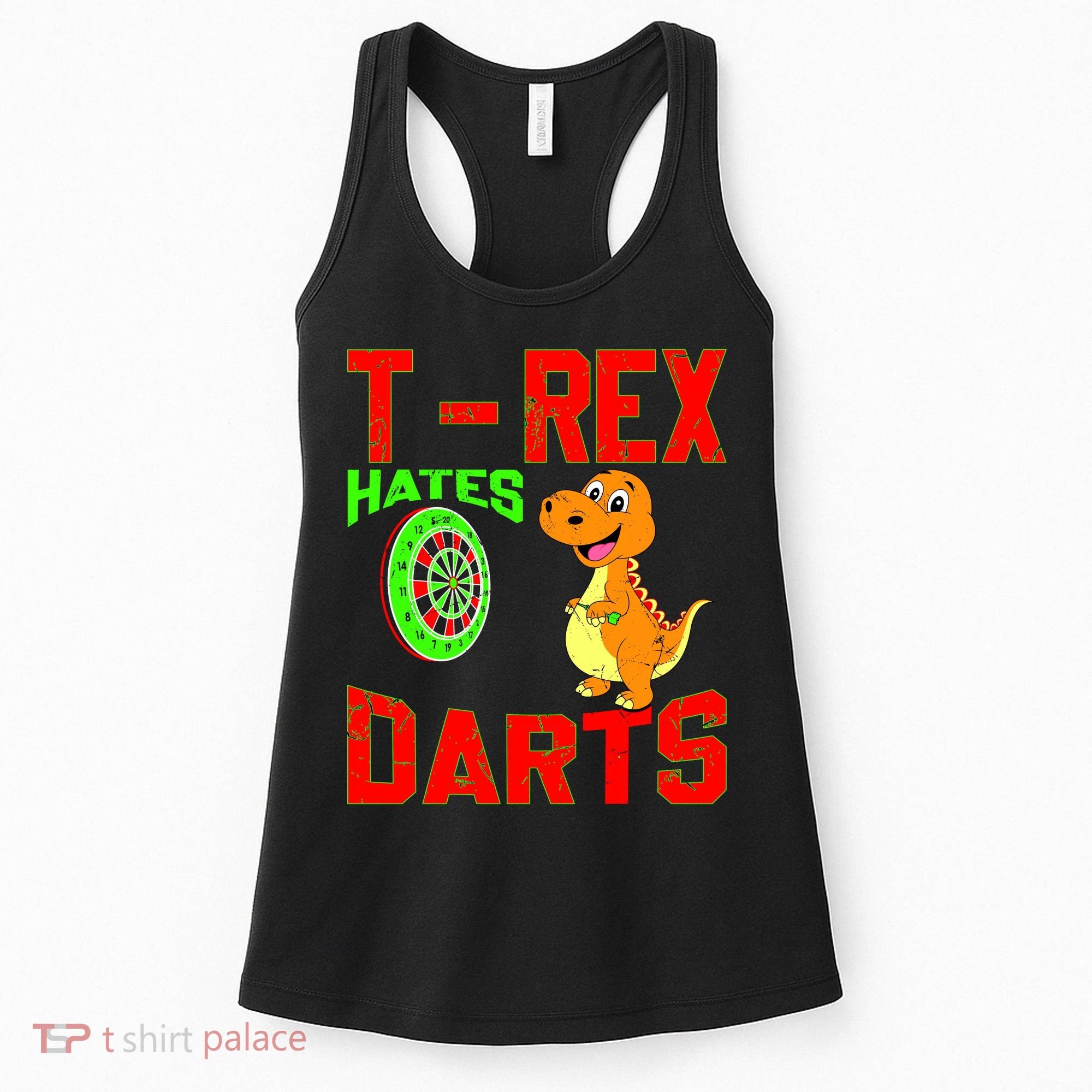 T Rex Hates Darts Women's Tank Top
