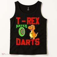 T Rex Hates Darts Tank Top thumb 2
