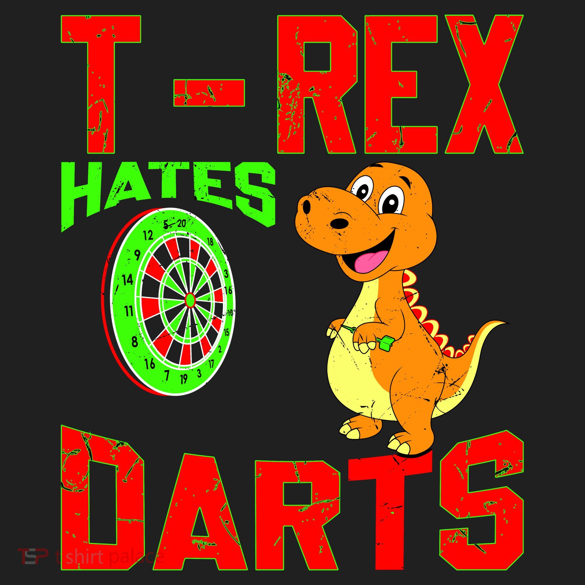 T Rex Hates Darts Golf Towel