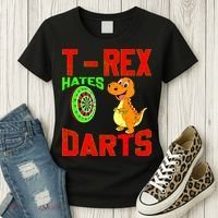T Rex Hates Darts Women's T-Shirt thumb 3
