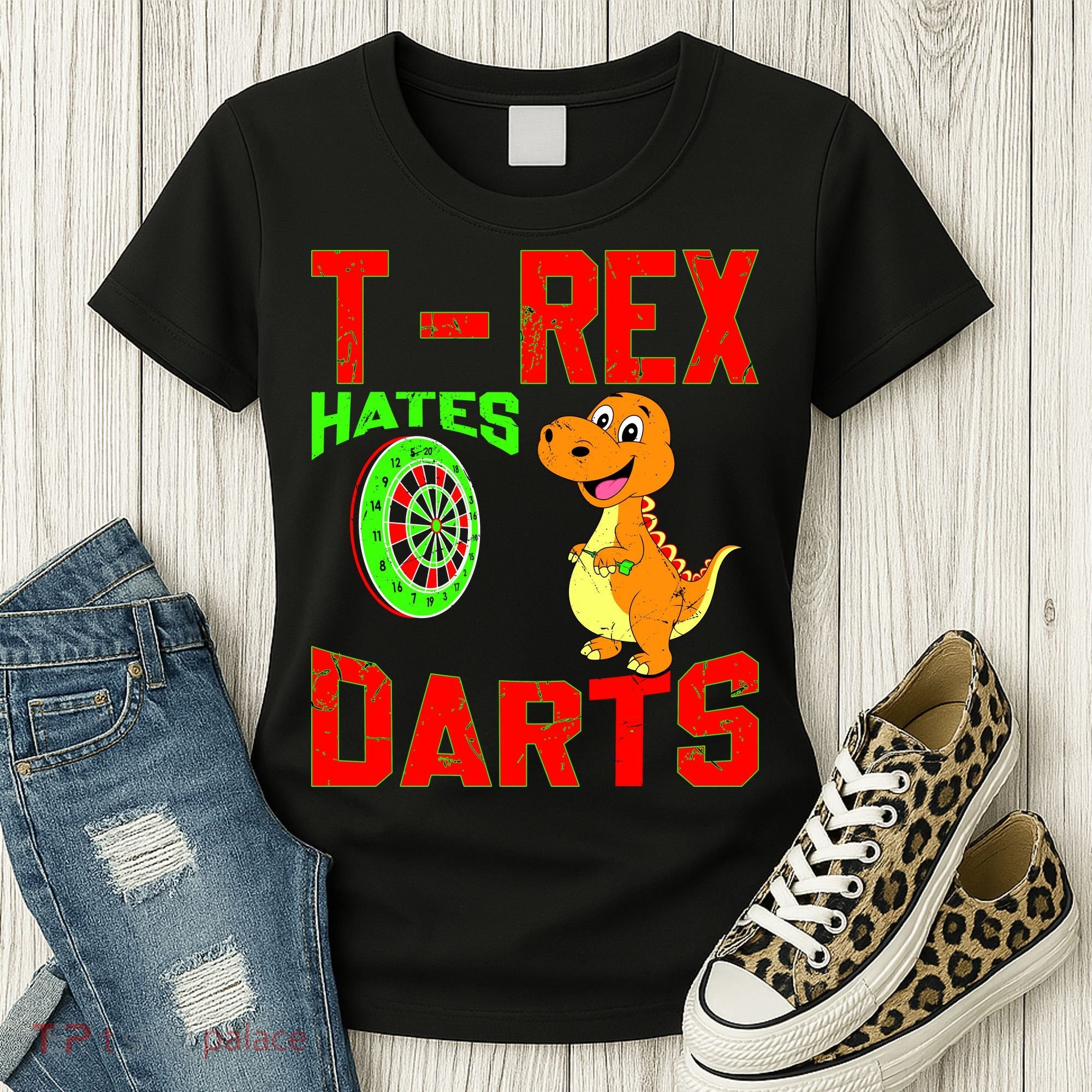 T Rex Hates Darts Women's T-Shirt