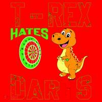 T Rex Hates Darts Santa Hat thumb 1
