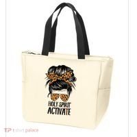 Trendy Religious Holy Spirit Cool Mom Life Leopard Print Tote Bag thumb 3