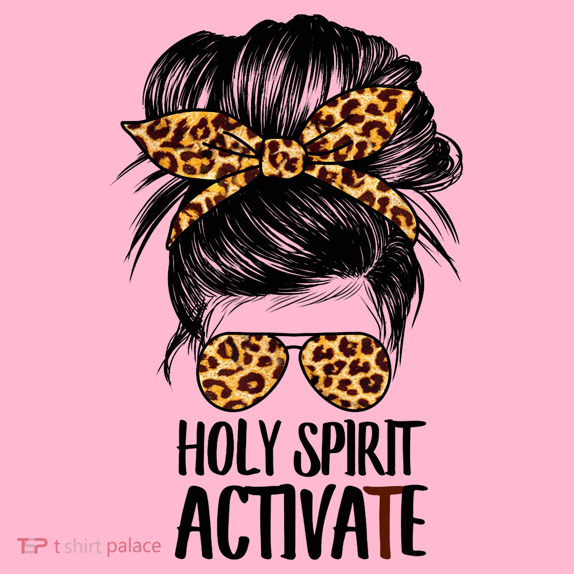 Trendy Religious Holy Spirit Cool Mom Life Leopard Print Coaster