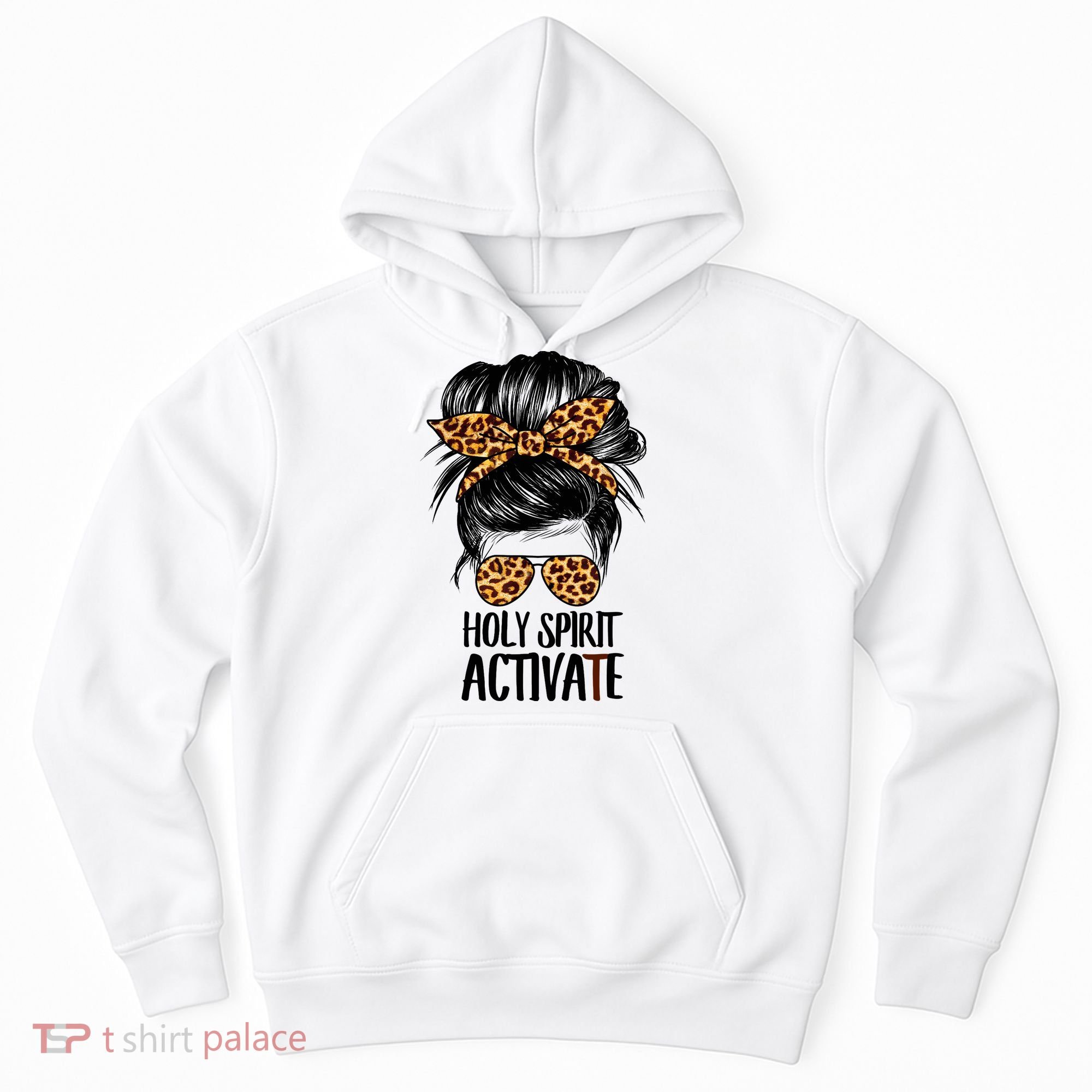 Trendy Religious Holy Spirit Cool Mom Life Leopard Print Hoodie