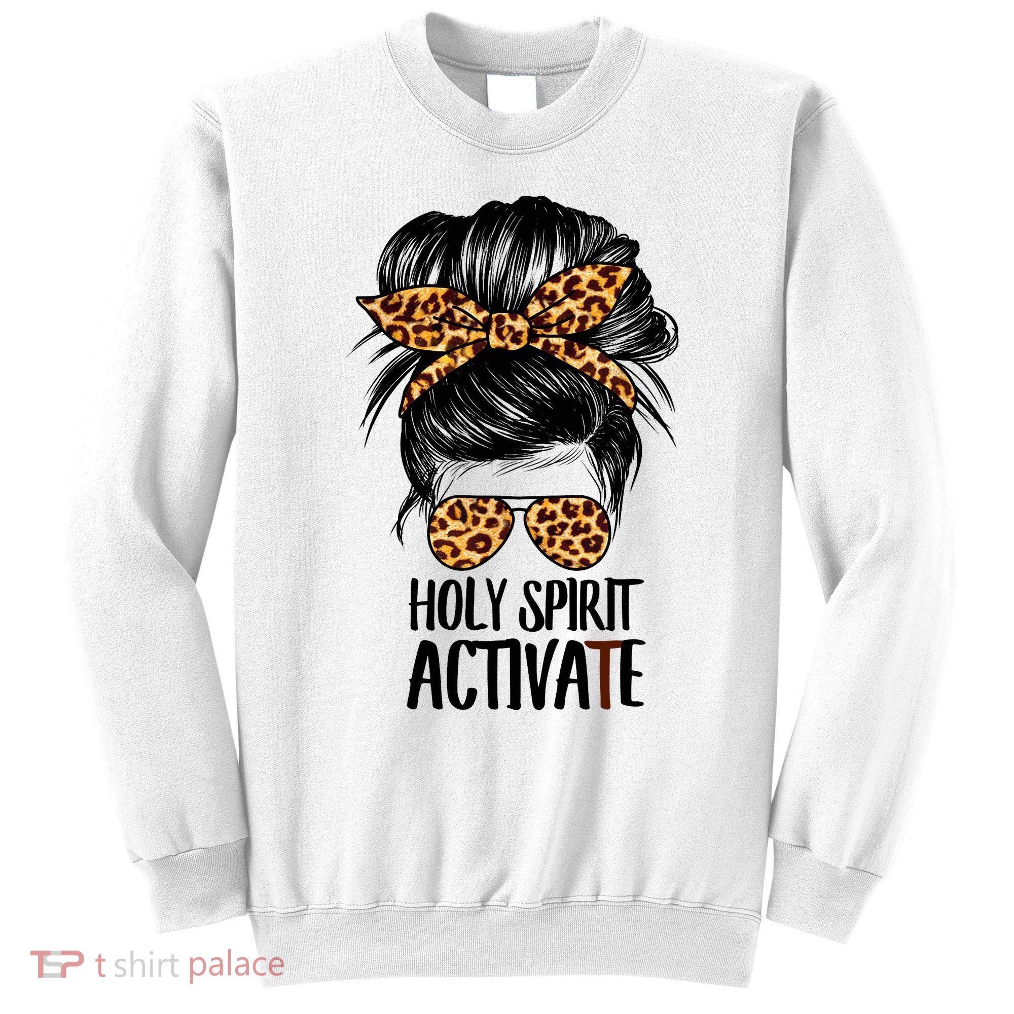 Trendy Religious Holy Spirit Cool Mom Life Leopard Print Sweatshirt