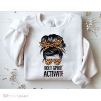 Trendy Religious Holy Spirit Cool Mom Life Leopard Print Sweatshirt thumb 2