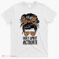Trendy Religious Holy Spirit Cool Mom Life Leopard Print T-Shirt thumb 0