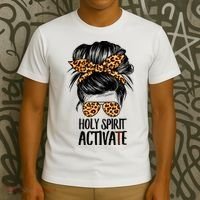 Trendy Religious Holy Spirit Cool Mom Life Leopard Print T-Shirt thumb 3