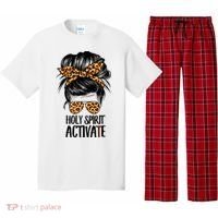 Trendy Religious Holy Spirit Cool Mom Life Leopard Print Pajama Set thumb 0