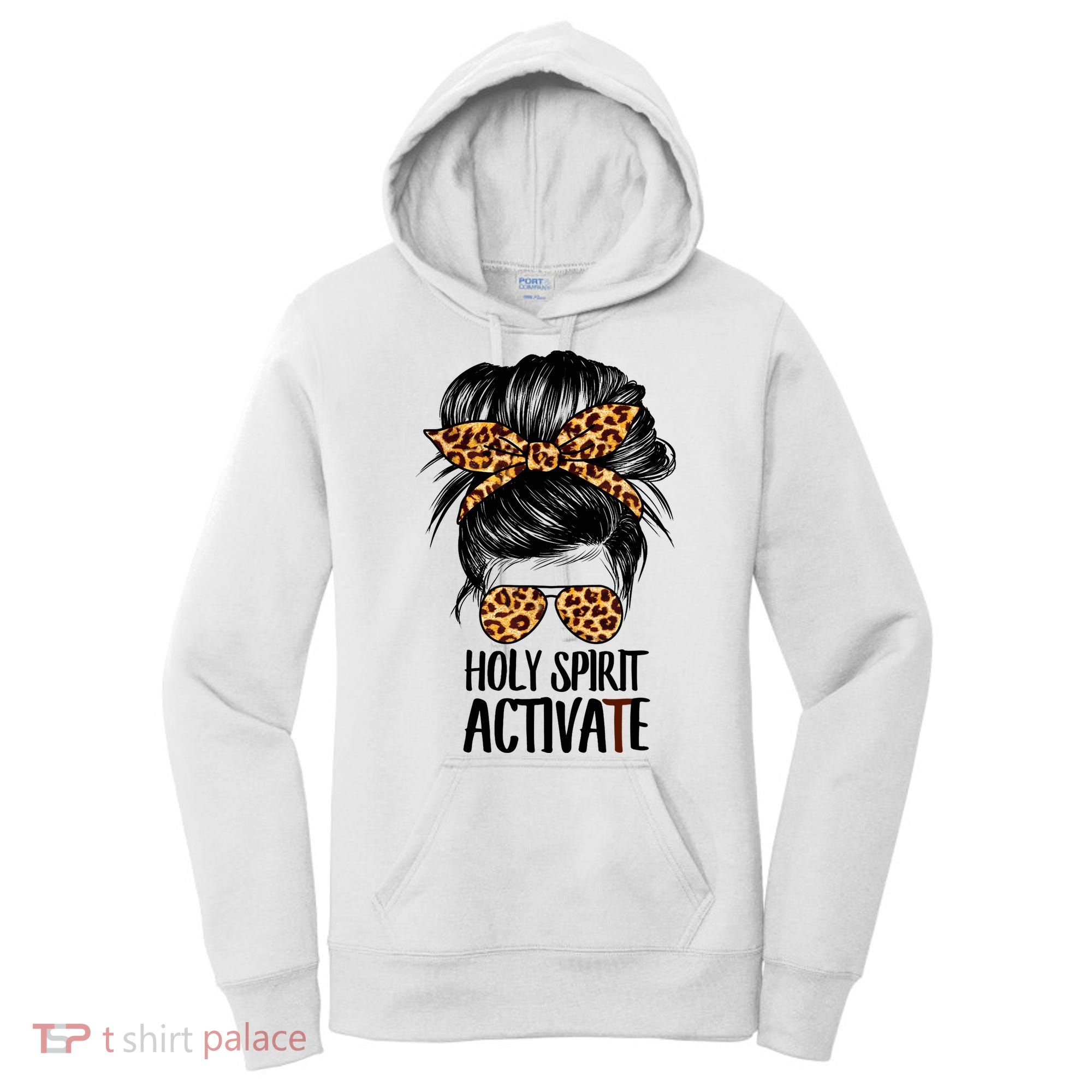 Trendy Religious Holy Spirit Cool Mom Life Leopard Print Women's Hoodie