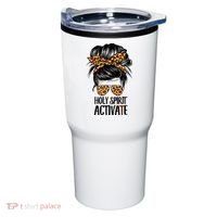 Trendy Religious Holy Spirit Cool Mom Life Leopard Print Tumbler thumb 0