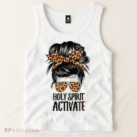 Trendy Religious Holy Spirit Cool Mom Life Leopard Print Tank Top thumb 2