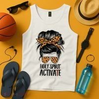 Trendy Religious Holy Spirit Cool Mom Life Leopard Print Tank Top thumb 4