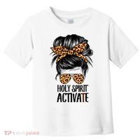 Trendy Religious Holy Spirit Cool Mom Life Leopard Print Toddler T-Shirt thumb 0