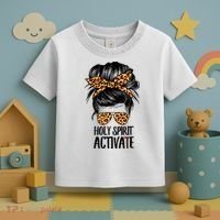 Trendy Religious Holy Spirit Cool Mom Life Leopard Print Toddler T-Shirt thumb 3