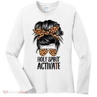 Trendy Religious Holy Spirit Cool Mom Life Leopard Print Women's Long Sleeve Shirt thumb 0