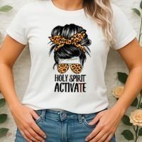 Trendy Religious Holy Spirit Cool Mom Life Leopard Print Women's T-Shirt thumb 2