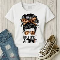 Trendy Religious Holy Spirit Cool Mom Life Leopard Print Women's T-Shirt thumb 3