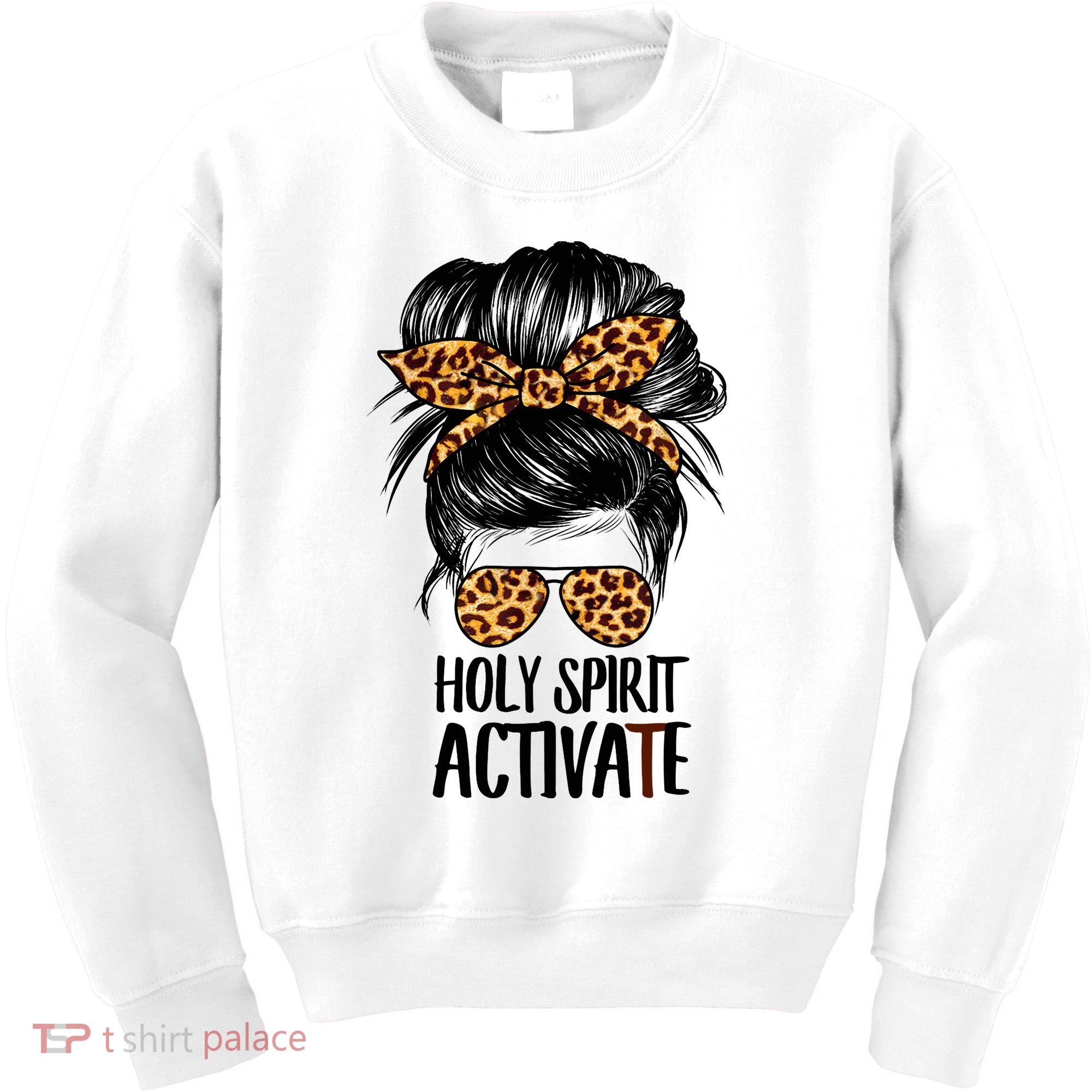 Trendy Religious Holy Spirit Cool Mom Life Leopard Print Kids Sweatshirt