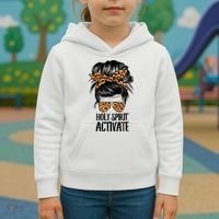 Trendy Religious Holy Spirit Cool Mom Life Leopard Print Kids Hoodie thumb 3