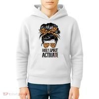 Trendy Religious Holy Spirit Cool Mom Life Leopard Print Kids Hoodie thumb 4