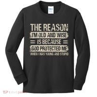 The Reason IM Old And Wise Inspirational Christian Faith Kids Long Sleeve Shirt thumb 0