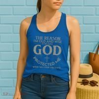 The Reason I'm Old And Wise Is Because God Protected Me Women's Tank Top thumb 2