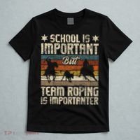Team Roping Is Importanter Horse Ride Cowboy Header Heeler T-Shirt thumb 5