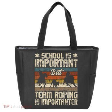 Team Roping Is Importanter Horse Ride Cowboy Header Heeler Tote Bag