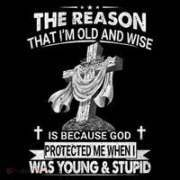 The Reason I'm Old And Wise Is Because God Protected Me Apron thumb 3