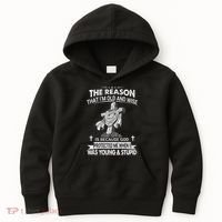 The Reason I'm Old And Wise Is Because God Protected Me Kids Hoodie thumb 0