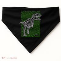 T Rex Illustration USA-Made Doggie Bandana thumb 0