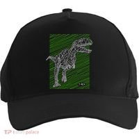 T Rex Illustration Five-Panel Snapback Cap thumb 0