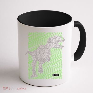 T Rex Illustration Coffee Mug back