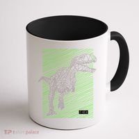 T Rex Illustration Coffee Mug thumb 1