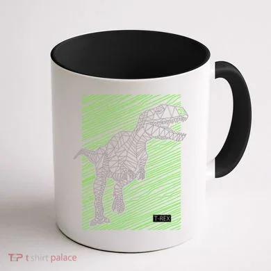 T Rex Illustration Coffee Mug back